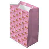 Snoep Apples Patroon roze Gift Bag Medium Cadeauzakje (Achterkant Gekanteld)
