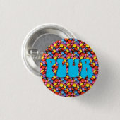 Snoep Aqua "PLUR" Pin Ronde Button 3,2 Cm (Voorkant /achterkant)