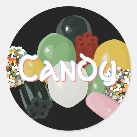 Snoep Assortiment Stickers (Voorkant)