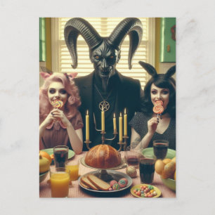  Snoep Avondmaal Occult Baphomet Briefkaart