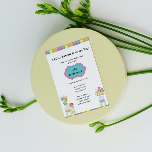 Snoep Baby shower Uitnodiging