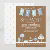 Snoep balk | Uitnodiging tot Baby shower (Voorkant / Achterkant)