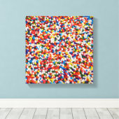 Snoep Balls regenboogkleuren Canvas Afdruk (Insitu (Houten vloer))