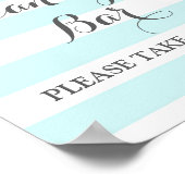 Snoep Band Band Blauwe Bloemen Stenen Poster (Hoek)