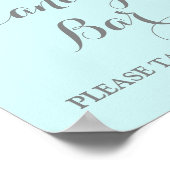 Snoep Band Band Roze Waterverf Floral Blue Poster (Hoek)