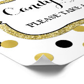 Snoep Band Band White Black Gold Confetti Poster (Hoek)