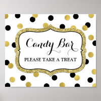 Snoep Band Band White Black Gold Confetti