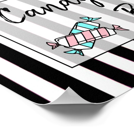 Snoep Band of Baby shower Poster (Hoek)