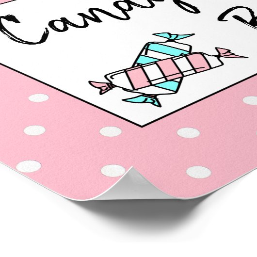 Snoep Band of Baby shower Poster (Hoek)