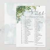 Snoep Bar Baby shower Spel Groen Thema Kaart (Voorkant / Achterkant)