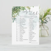 Snoep Bar Baby shower Spel Groen Thema Kaart (Staand voorkant)