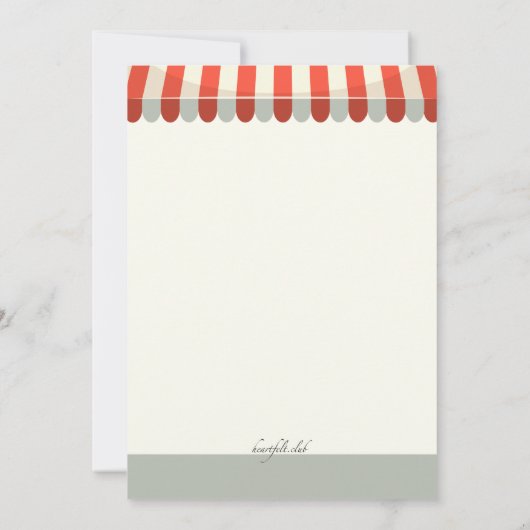 Snoep Bar Birthday Party Invitation Kaart (Achterkant)