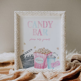 Snoep Bar Film Party Sign | Digitaal of Gedrukt Poster