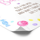 Snoep Bar Lollipop Sweet Shop Birthday Sign Poster (Hoek)