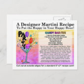 Snoep Bar Martini Recept Kaart Briefkaart (Voorkant / Achterkant)