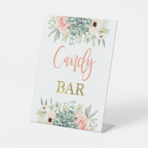 Snoep Bar Succulents Reclamebord Met Voetstuk