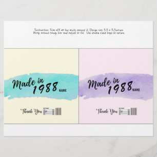 Snoep bar wrapper Adult jarig verjaard Flyer