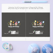 snoep bar wrapper blije verjaardag kinder hondenfe flyer (Enkel)