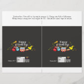 snoep bar wrapper blije verjaardag kinder muziekpa flyer (Voorkant)