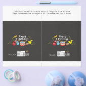 snoep bar wrapper blije verjaardag kinder muziekpa flyer (Enkel)