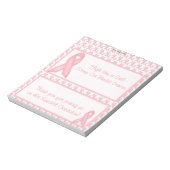 Snoep Bar Wrapper Breast Cancer Survive Vor Notitieblok (Linkerzijde)