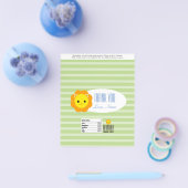 Snoep Bar Wrapper Favor - groene leeuw Flyer (Enkel)