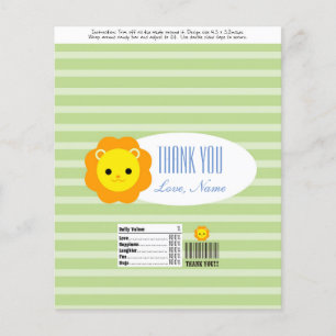 Snoep Bar Wrapper Favor - groene leeuw Flyer
