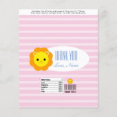 Snoep Bar Wrapper Favor - roze leeuw Flyer (Voorkant)