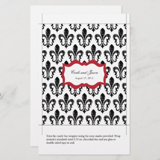 Snoep Bar Wrapper | New Orleans Red (Voorkant / Achterkant)