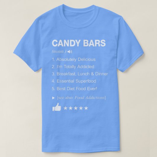 Snoep Bars Definition Betekenis grappig T-shirt (Design voorkant)