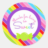 Snoep Bedankt voor Zo Zoet Regenboog Stickers (Voorkant)