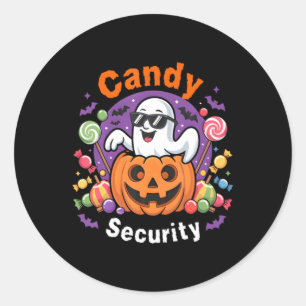 Snoep Beveiliging Boe Pompoen Spook Halloween Ronde Sticker