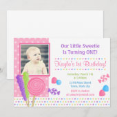 Snoep Birthday Invitation 5x7 Photo Card Kaart (Voorkant / Achterkant)