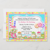 Snoep Birthday Party Invitation Kaart (Voorkant)