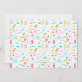 Snoep Birthday Party Invitation Kaart (Achterkant)