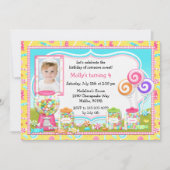 Snoep Birthday Party Invitation Kaart (Voorkant)