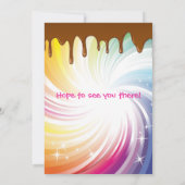 Snoep Birthday Party Invitations Sweets Lollipops Kaart (Achterkant)