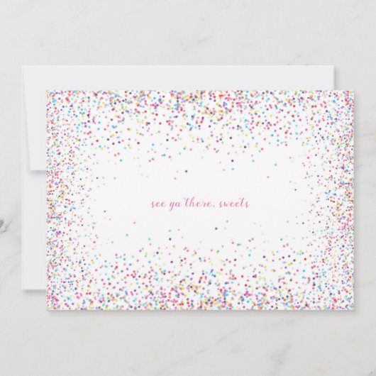 Snoep Birthday Uitnodiging, wie wil Snoep?! Kaart (Achterkant)