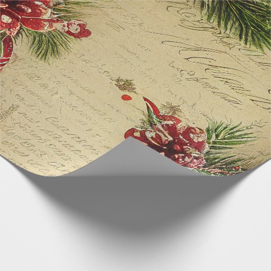 Snoep, bladeren en sierogen, kerstmis cadeaupapier (Hoek)