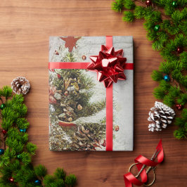 Snoep, bladeren en sierogen, kerstmis Cadeaupapier