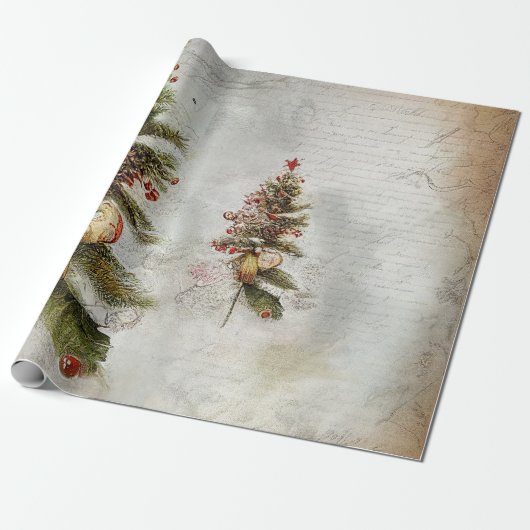  Snoep, bladeren en sierogen, kerstmis Cadeaupapier (Uitgerold)