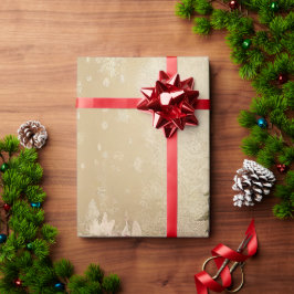 Snoep, bladeren en sierwaren met kerstmis Cadeaupapier