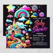 Snoep Bohemian Custom Baby shower Kaart (Voorkant / Achterkant)