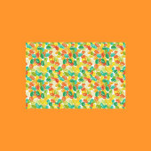 Snoep bonen geel veelkleurig op witte achtergrond tissuepapier