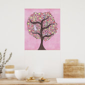 Snoep Boom Roze Nursery Kinder Room Poster (Keuken)
