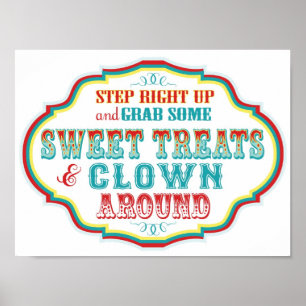 Snoep Booth Sign. Carnival Circus Birthday BL Poster
