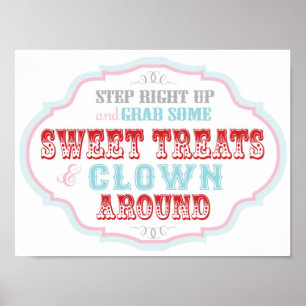 Snoep Booth Sign. Carnival Circus Birthday Poster