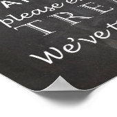 Snoep-bord voor bruiloft poster (Hoek)