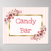 Snoep borden met bruiloft poster (Voorkant)