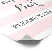 Snoep Borg-bord Roze bloemen Poster (Hoek)